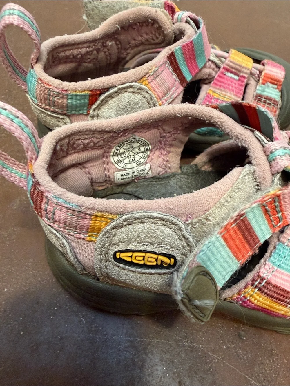 KEEN Newport H2 Pink Multicolor Strappy Sandals, kids 5